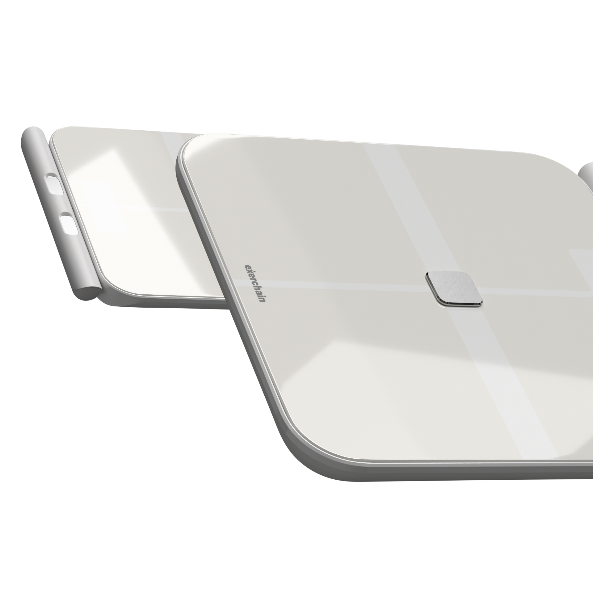 EXERSCALE AI-Powered Smart Body Composition Scale with Bluetooth – Predictive Weight & Fat Analyzer (White)